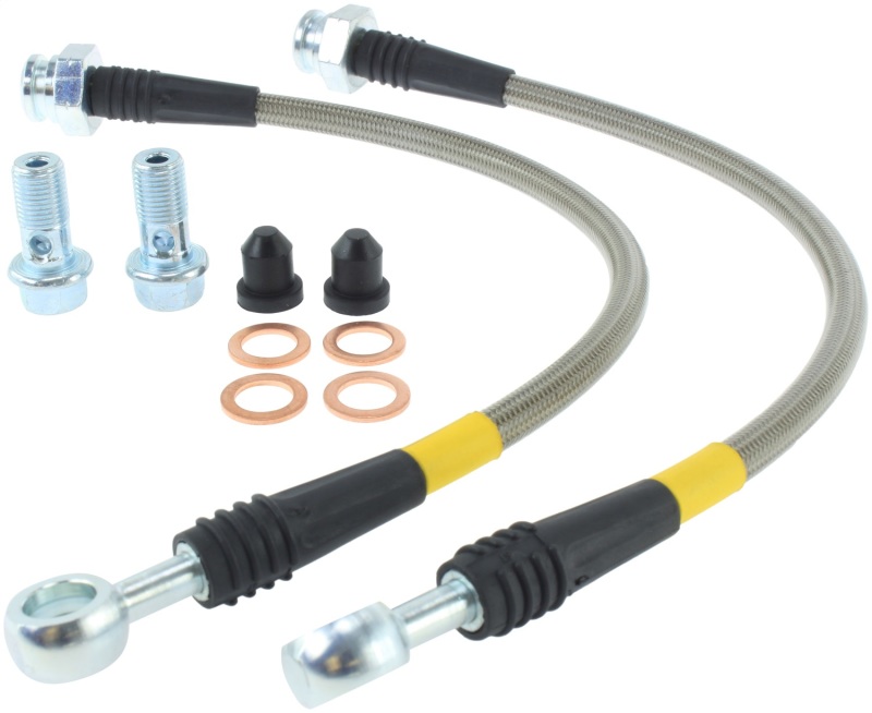 StopTech 89-98 Nissan 240SX (OE Upgrade) Stainless Steel Rear Brake Lines - 950.42507