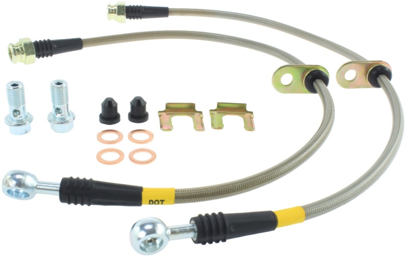 StopTech 08-09 Subaru STi / 13 Subaru BRZ / 13 Scion FR-S Stainless Steel Rear Brake Lines - 950.47508