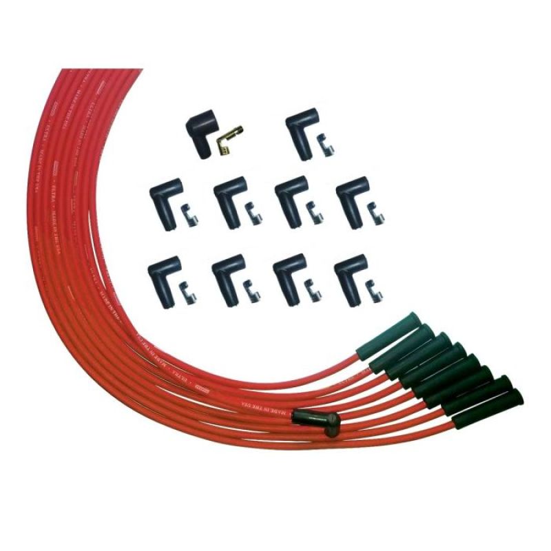 Moroso Universal V8 Str Plug HEI Unsleeved Ultra Spark Plug Wire Set - Red - 52001