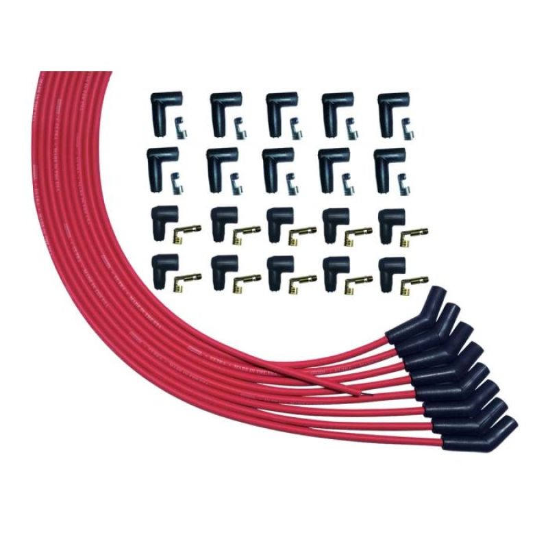 Moroso V8 135 Deg Plug Universal HEI And Non-HEI Ultra Spark Plug Wire Set - Red - 52008
