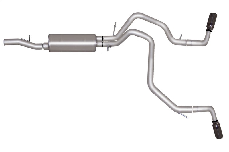 Gibson 15-20 Yukon/ Tahoe 5.3L Black Elite Cat-Back Dual Extreme Exhaust System - Stainless - 65668B