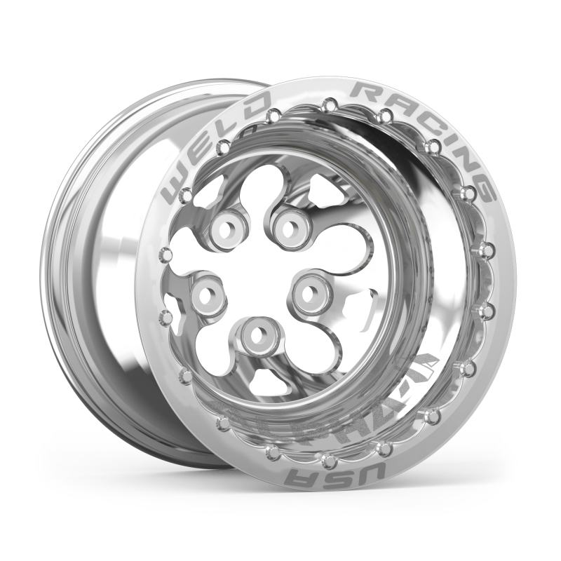 Weld Alpha-1 15x12 / 5x4.75 BP / 3in. BS Polished Wheel - Polished Double Beadlock MT - 83P-512276MP