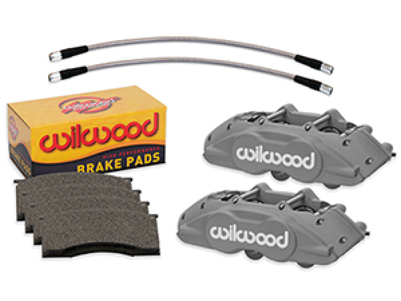 Wilwood 65-67 Ford Mustang D11 Calipers w/ Pads & Lines - Anodized - 140-16799