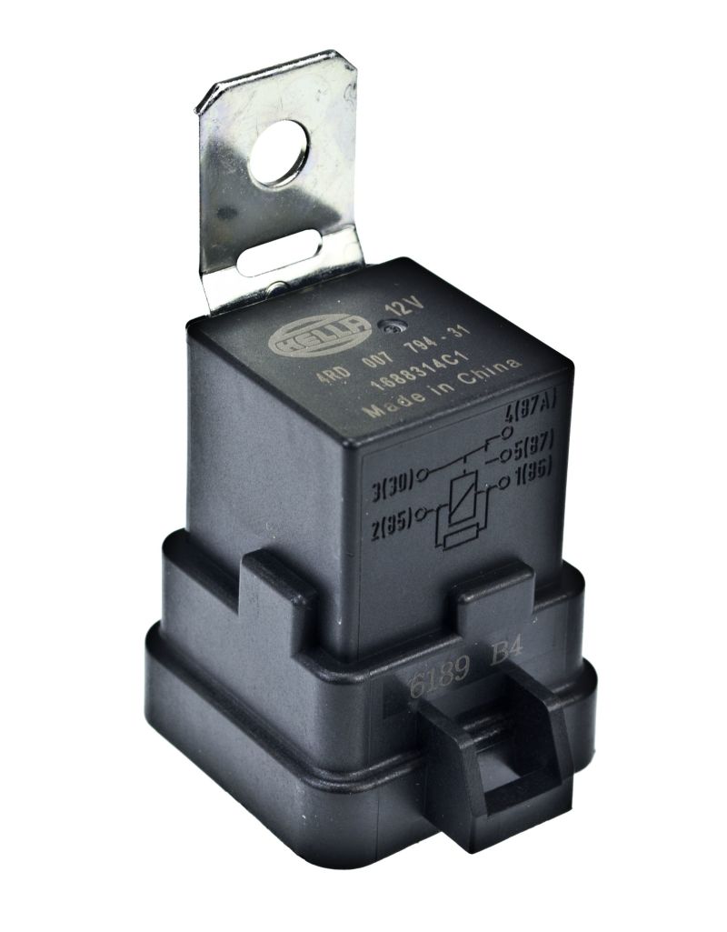 Hella 12V 20/40 Amp SPDT RES Relay with Weatherproof Bracket - Single - 007794311