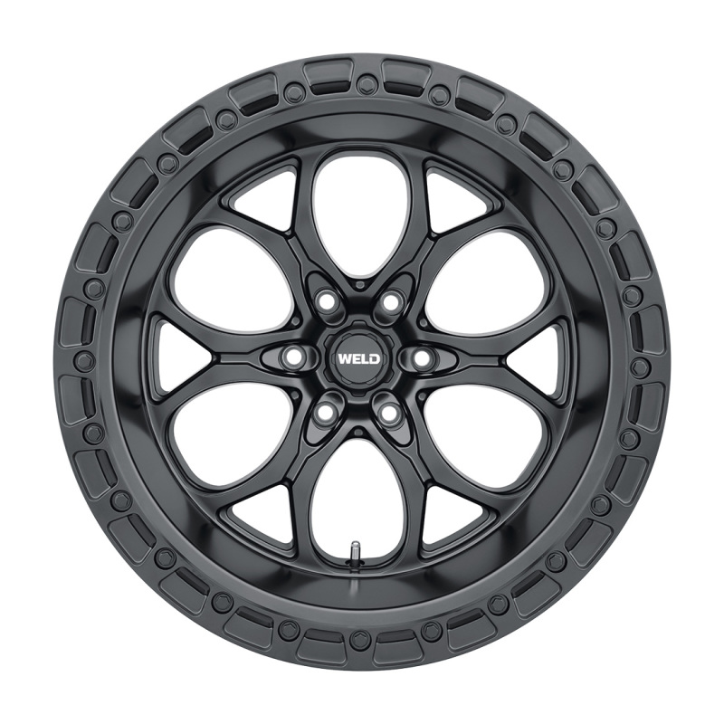 Weld Off-Road W108 20X10 Ledge 6X139.7 ET-18 BS4.75 Satin Black / Black Ring 106.1 - W10800084475