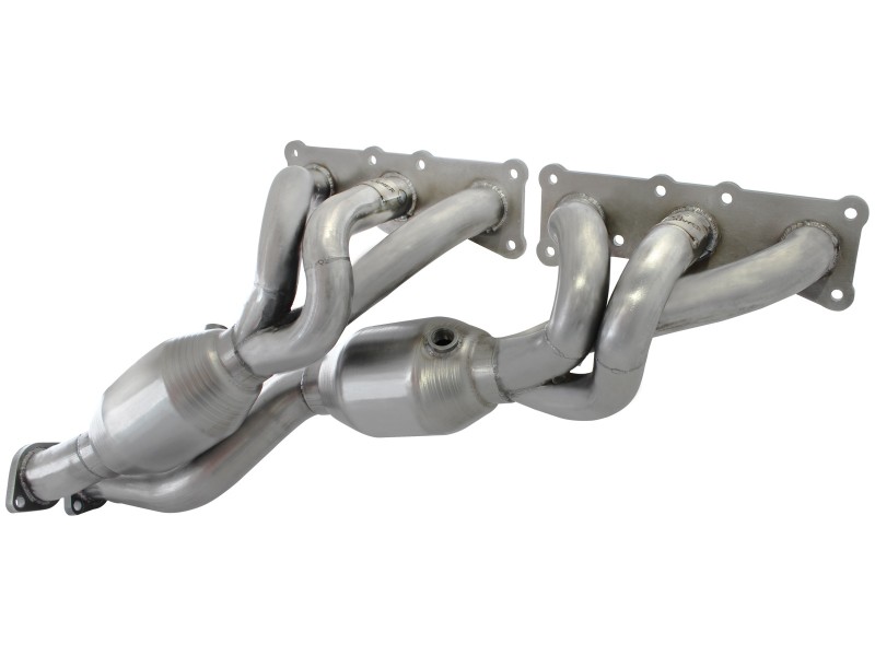 aFe 08-13 BMW 128i (E82/88) L6 3.0L Twisted Steel 304 Stainless Steel Long Tube Header w/ Cat - 48-36307-1