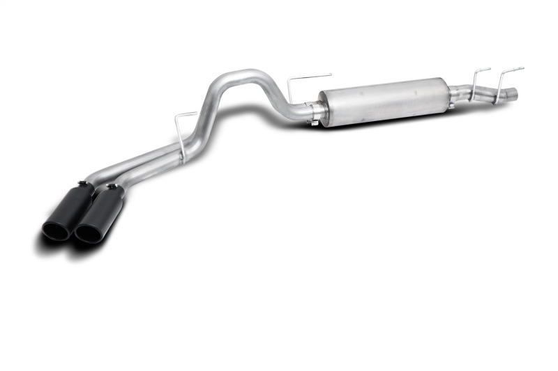 Gibson 21-24 Ford F150 Truck 5.0L 3/2.5in Cat-Back Dual Sport Exhaust System Stainless - Black Elite - 69225B