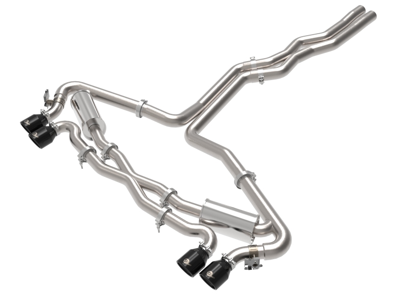 aFe 20-22 Audi RS6 Avant V8 4L (tt) MACH Force-Xp 3in to 2.5in 304 SS Cat-Back Exhaust w/ Black Tip - 49-36448-B