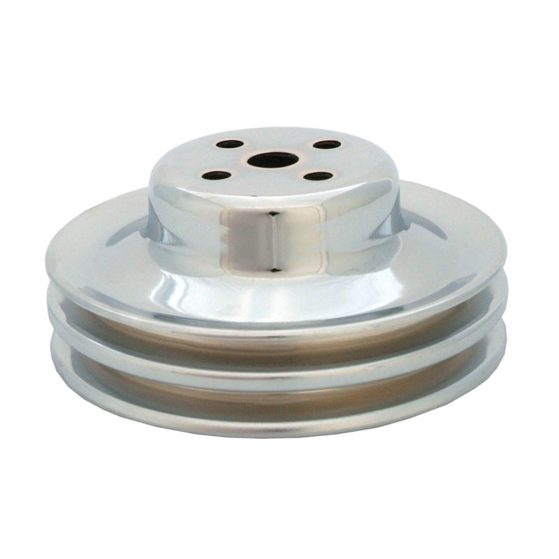 Spectre 65-66 Ford 289 Double Upper Groove Water Pump Pulley - Chrome - 4494