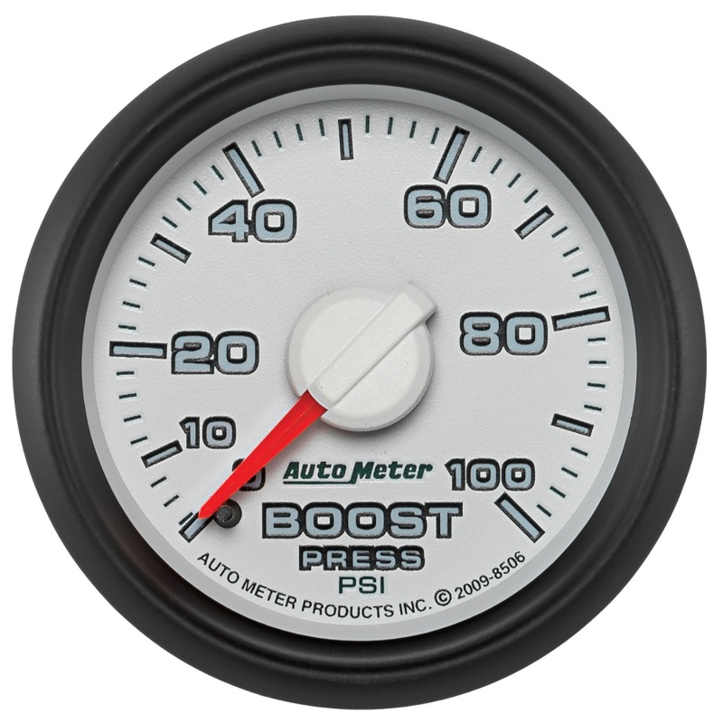 Autometer Factory Match 52.4mm Mechanical 0-100 PSI Boost Gauges 3 pressure Ranges - 8506