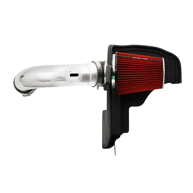 Spectre 11-14 Ford Mustang GT V8-5.0L F/I Air Intake Kit - Polished w/Red Filter - 9928