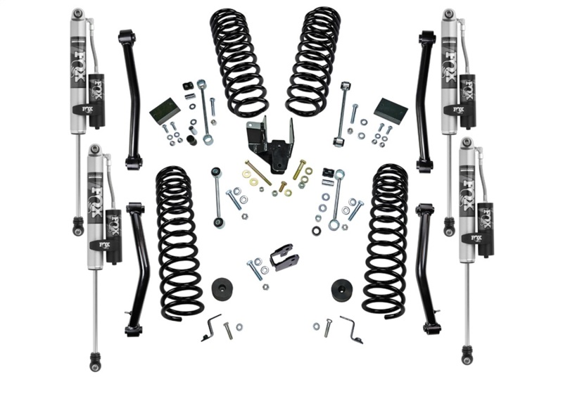 Superlift 18-22 Jeep Wrangler JLU (NO Mojave) 4WD 4in Dual Rate Coil Lift Kit w/Fox 2.0 Res Shocks - K184FX