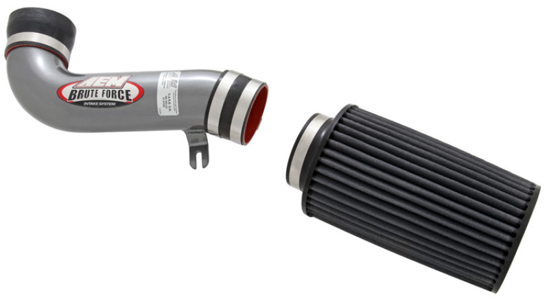 AEM 87-93 Ford Mustang GT W/MAF Silver Brute Force Air Intake - 21-8105DC