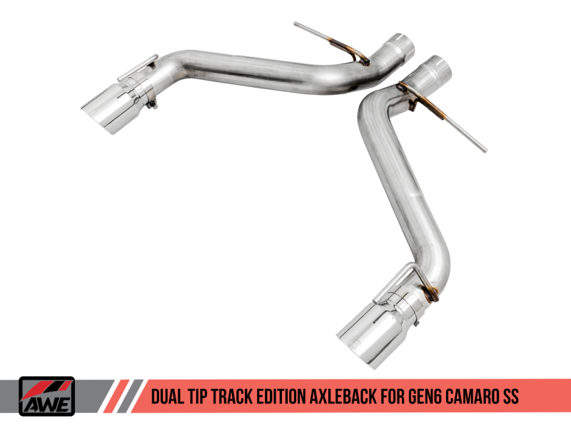 AWE Tuning 16-19 Chevrolet Camaro SS Axle-back Exhaust - Track Edition (Chrome Silver Tips) - 3020-32049
