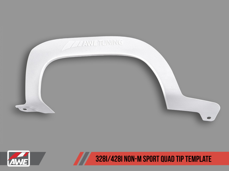 AWE Tuning BMW F3X 328i/428i Non-M Sport Quad Tip Marking Template - 6510-11016