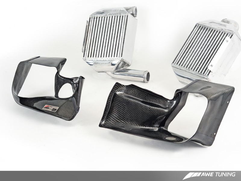 AWE Tuning Audi 2.7T Performance Intercooler Kit - w/Carbon Fiber Shrouds - 4510-11040