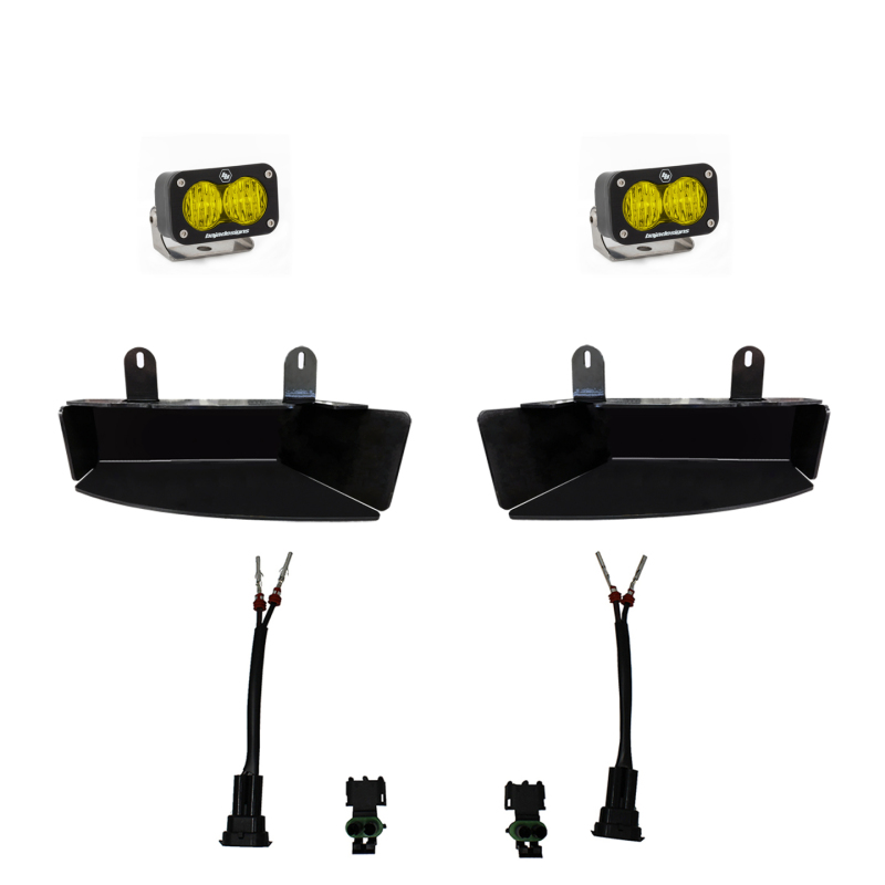 Baja Designs 2019+ Ram 2500/3500 S2 Wide Cornering Fog kit - Amber - 448043