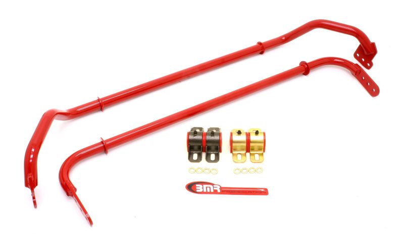 BMR 10-11 5th Gen Camaro Front & Rear Sway Bar Kit w/ Bushings - Red - SB030R