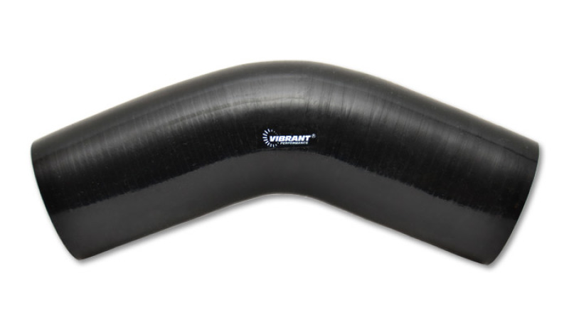 Vibrant 45 Degree Silicone Elbow 3.125in ID x 4.50in Leg Length - Black - 27912