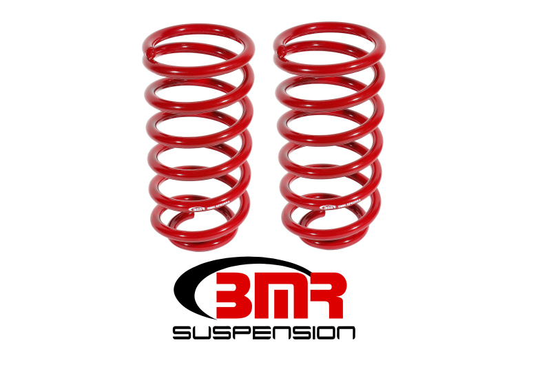 BMR 79-04 Ford Mustang (Ex. 99-04 Mustang Cobras w/ IRS) 1in Drop Rear Lowering Springs - Red - SP029R