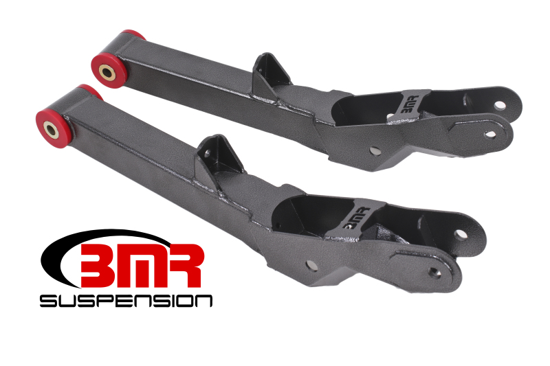 BMR 10-15 5th Gen Camaro Rear Lower Control Arms Non-Adj. (Polyurethane) - Black Hammertone - TCA028H