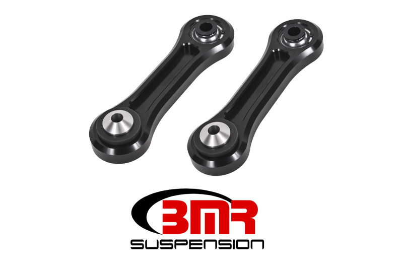 BMR 15-17 S550 Mustang Rear Lower Control Arms Vertical Link (Delrin/Bearing) - Black - TCA046
