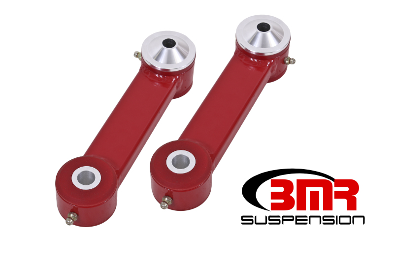BMR 15-17 S550 Mustang Rear Lower Control Arms Vertical Link (Polyurethane) - Red - TCA048R