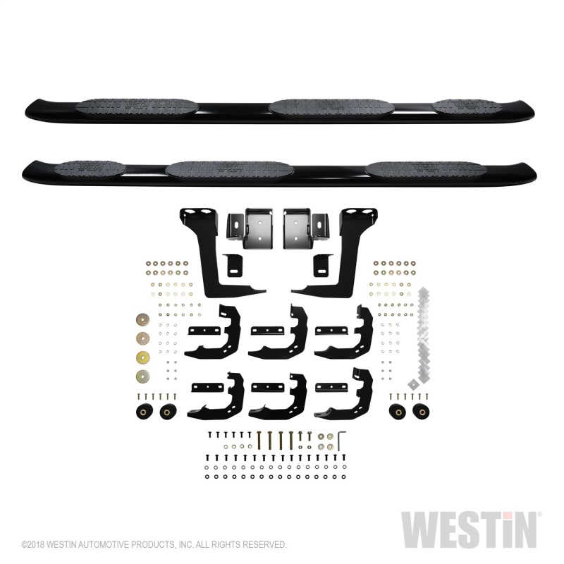 Westin 19-22 RAM 1500 CC 5ft7in. Bed (Excl. Classic) PRO TRAXX 5 W2W Oval Nerf Step Bars - Black - 21-534705