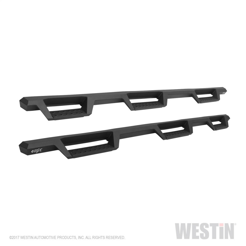 Westin/HDX 07-18 Chevrolet Silverado (Excl. Classic) 6.5ft. Bed Drop W2W Nerf Step Bars - Tex. Blk - 56-534575