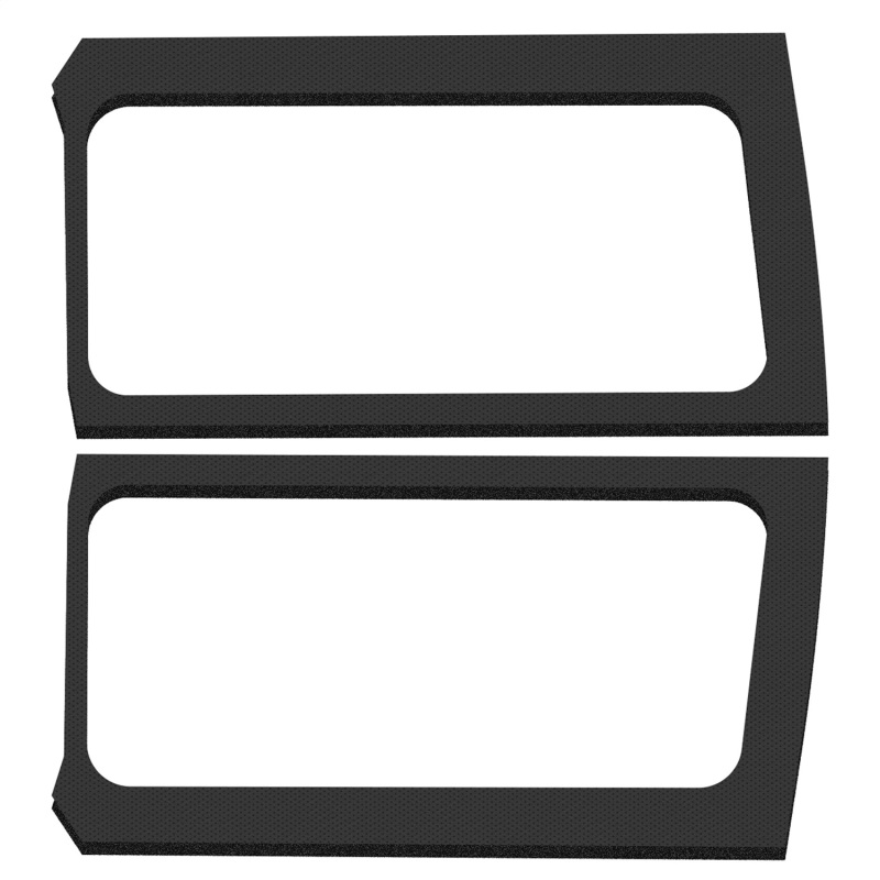 DEI 18-23 Jeep Wrangler JL 2-Door Boom Mat Rear Side Window Trim - 2 Piece - Black Leather Look - 50272