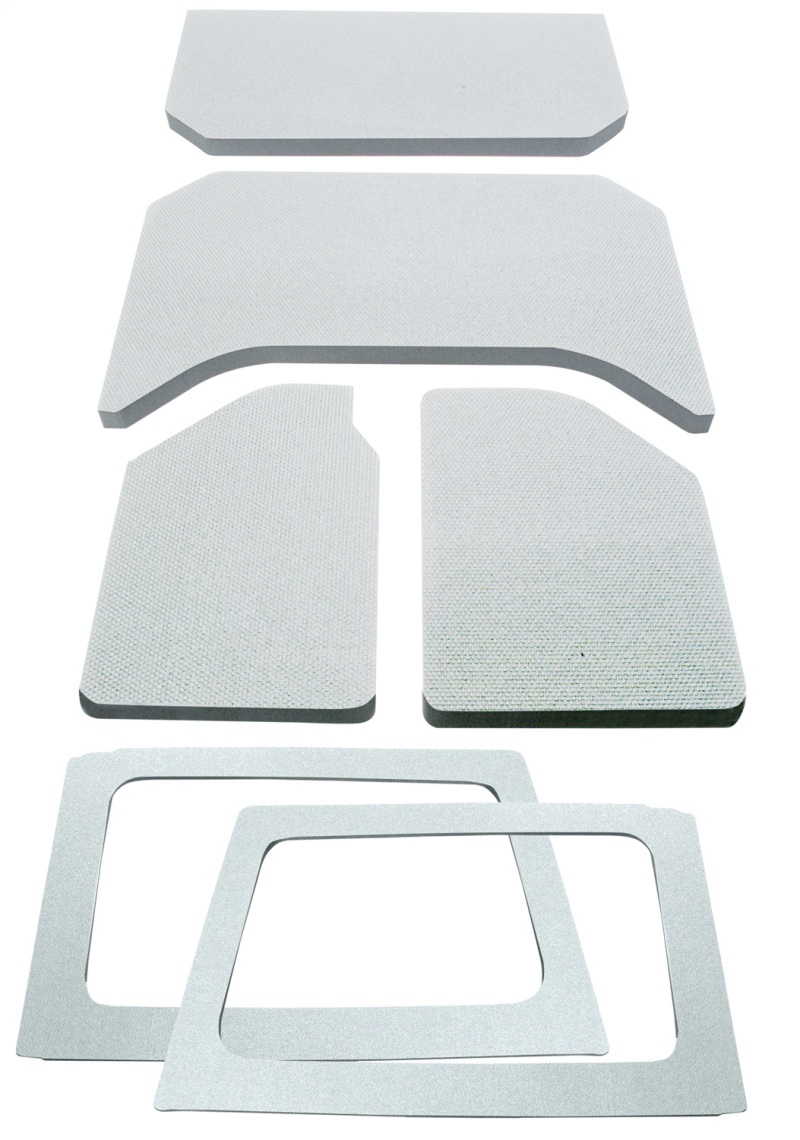 DEI 11-18 Jeep Wrangler JK 4-Door Boom Mat Complete Headliner Kit - 6 Piece - White - 50292