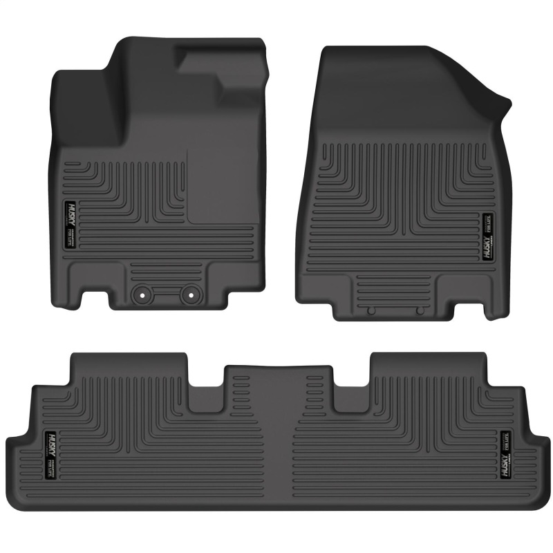 Husky Liners 2022 Nissan Pathfinder/Infiniti QX60 Weatherbeater Black Front & 2nd Seat Floor Liners - 95701