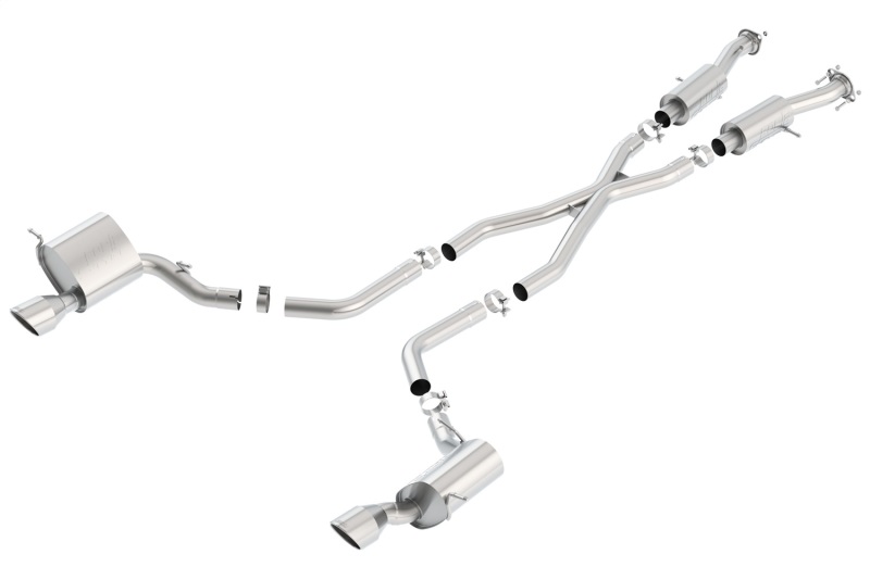 Borla 2015 Jeep Grand Cherokee SRT8 S-Type Dual Round Rolled Exit Catback Exhaust - 140632