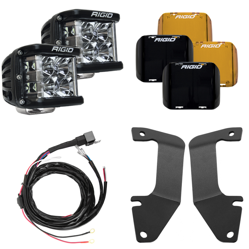 Rigid Industries 14-20 Toyota Tundra A-Pillar Light Kit (Includes D-SS Flood) - 46705