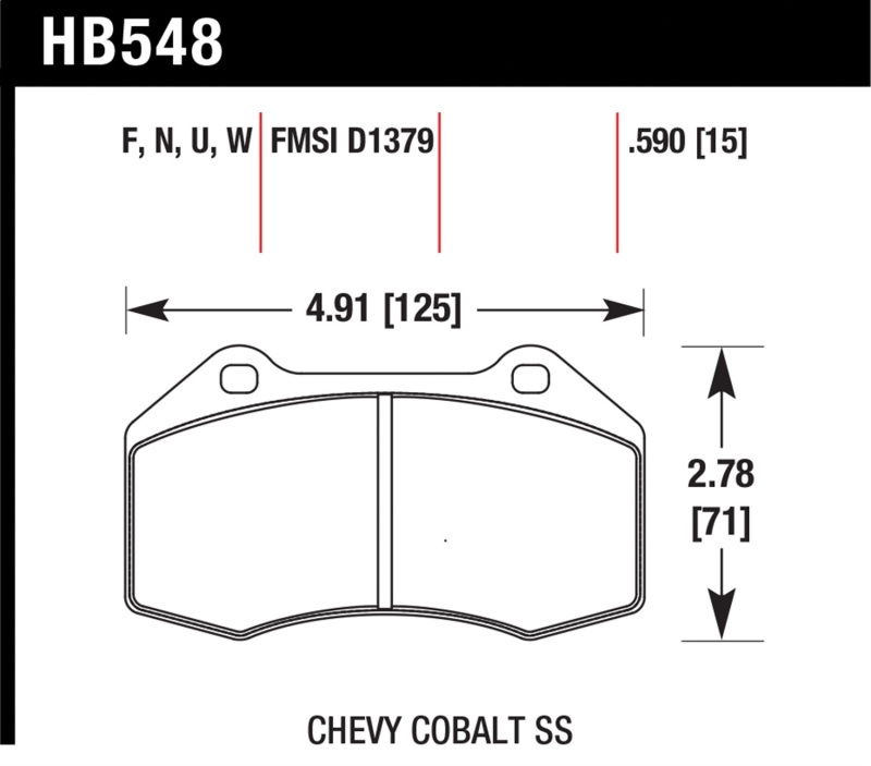 Hawk 15-19 Alfa Romeo 4C 1.7L Base OE Incl.Pad Wear Sensor Front ER-1 Brake Pads - HB548D.510