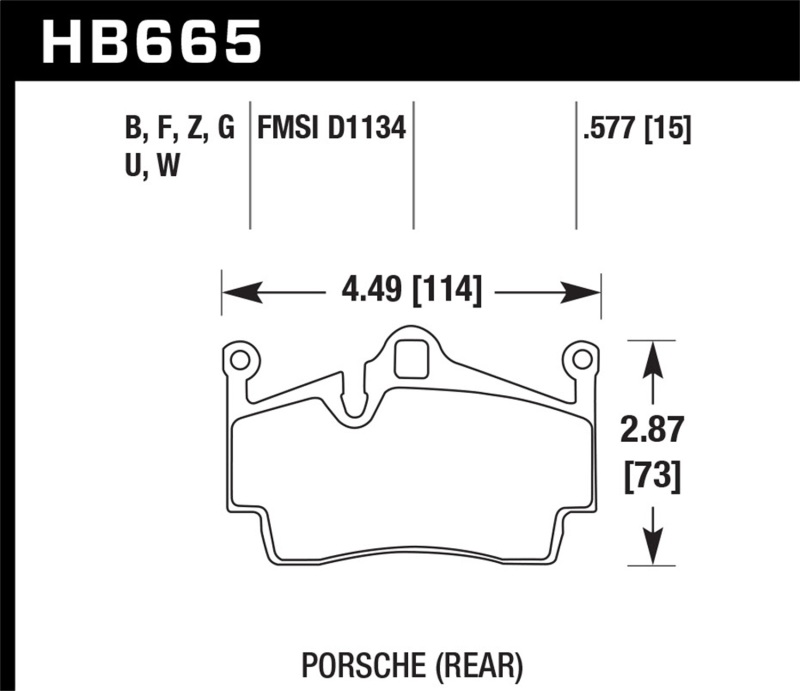 Hawk 17-20 Porsche 718 Boxster 2.0L Base Exc.Ceramic Composite Brakes Rear ER-1 Brake Pads - HB665D.577