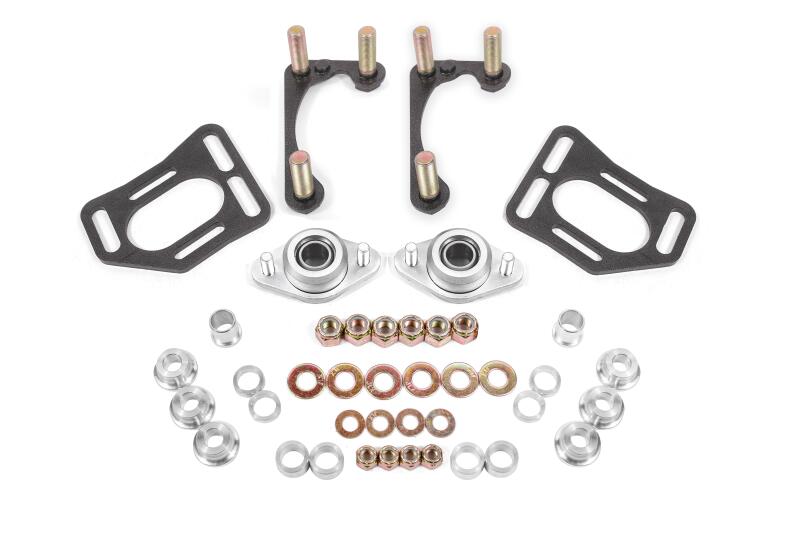 BMR 90-93 Fox Mustang Caster Camber Plates - Black Hammertone - WAK731H