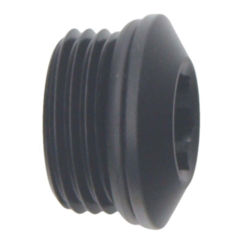 DeatschWerks 8AN ORB Male Plug Low Profile Internal Allen/Hex (Incl O-Ring) Anodized Matte Black - 6-02-0718-B