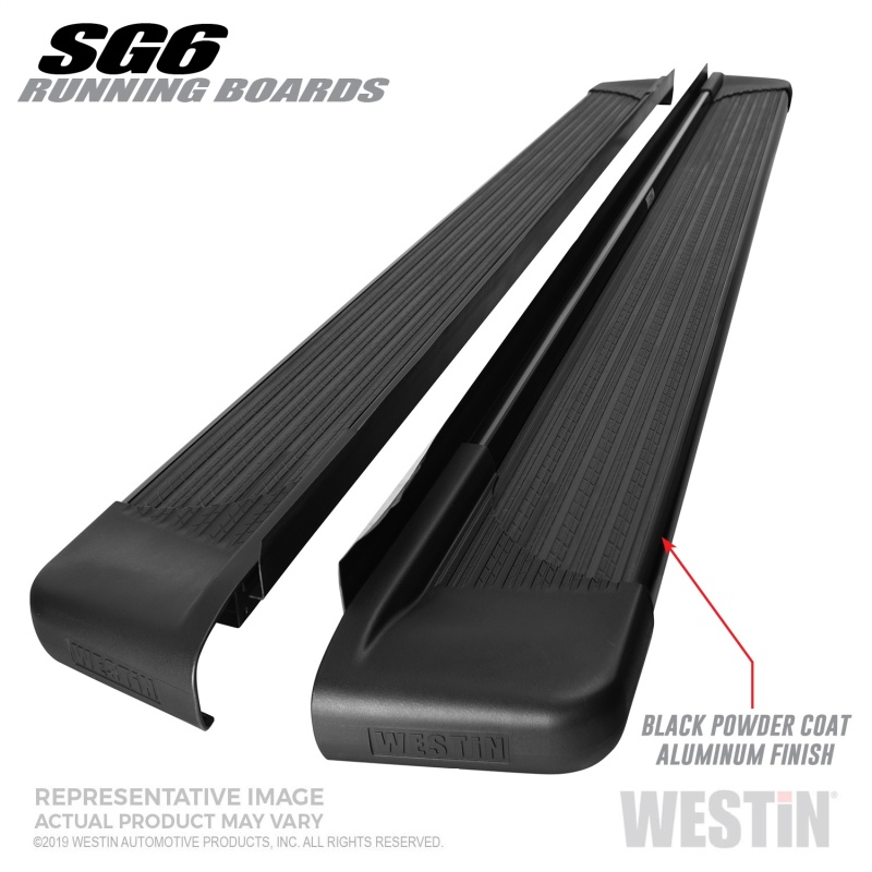 Westin Black Aluminum Running Board 68.4 inches SG6 Running Boards - Blk - 27-64715