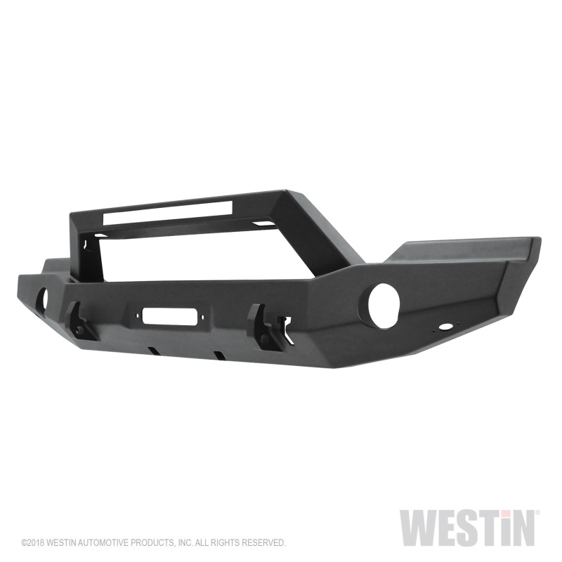 Westin 07-18 Jeep Wrangler JK WJ2 Full Width Front Bumper w/LED Light - Tex. Blk - 59-80055