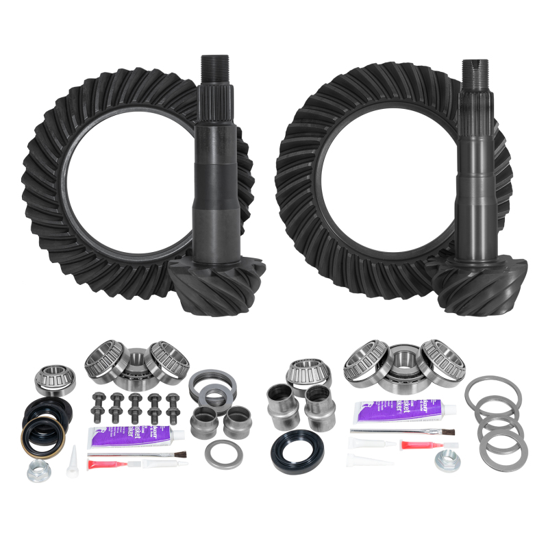 Yukon Gear Ring & Pinion Gear Kit Pkg F&R w/Install Kits Toyota 8.4/8.0 IFS 4.56 Ratio - YGKT005-456-3