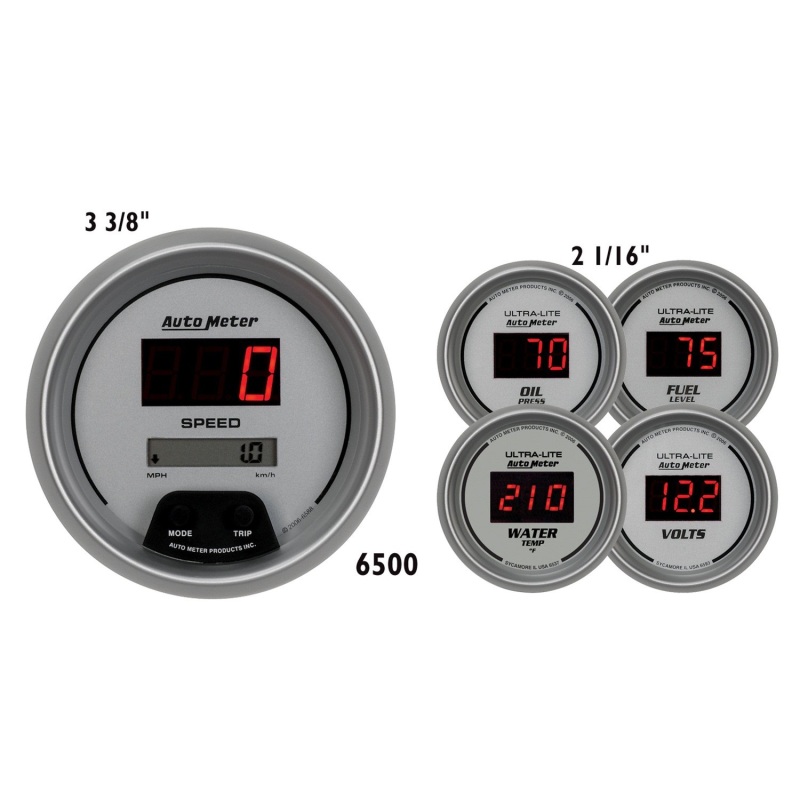 Autometer Ultra-lite Digital 5 Piece Set - 6500