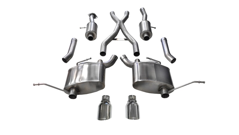 Corsa 15-16 Jeep Grand Cherokee Polished 2.5in Dual Rear Exit Cat-Back Exhaust - 14991