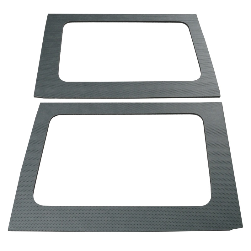 DEI 11-18 Jeep Wrangler JK 4-Door Boom Mat Rear Side Window Trim - 2 Piece - Gray Leather Look - 50164