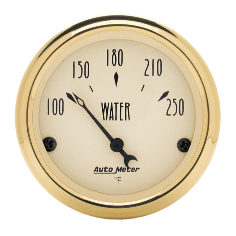 AutoMeter Gauge Water Temp 2-1/16in. 250 Deg. F Elec Golden Oldies - 1538