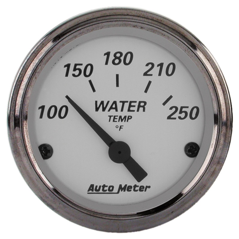 AutoMeter Gauge Water Temp 2-1/16in. 250 Deg. F Elec American Platinum - 1938