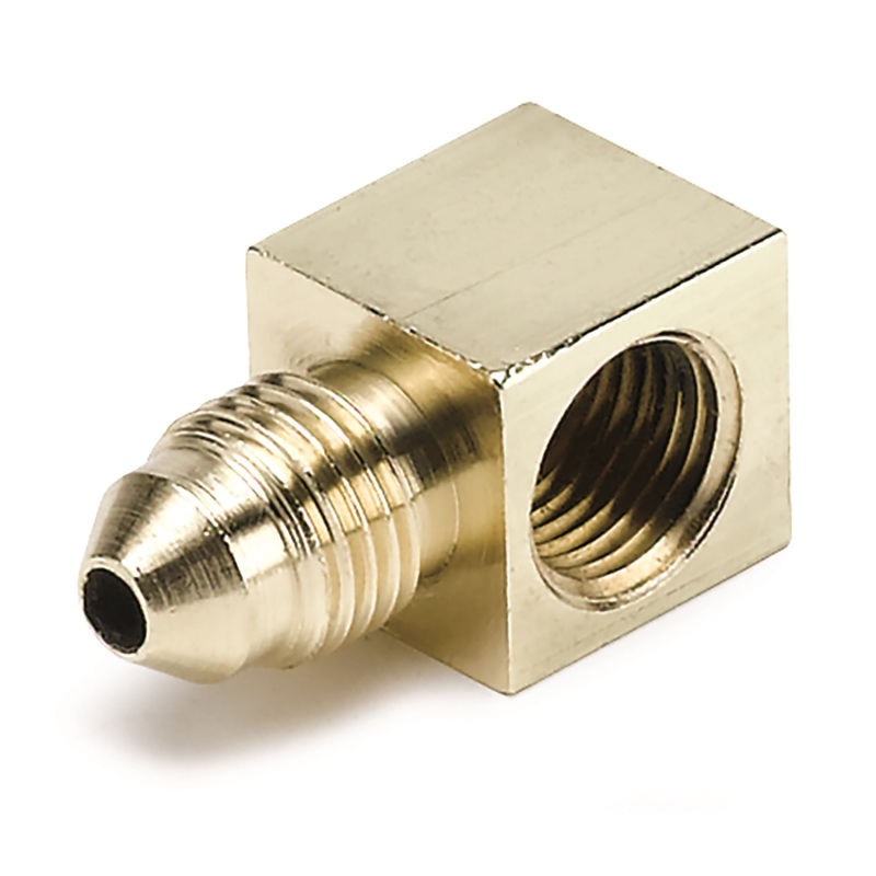 AutoMeter Fitting Adapter 90 Deg. 1/8in. NPT Female To -3AN Male Brass - 3270