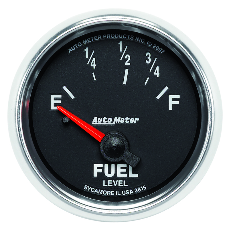 AutoMeter Gauge Fuel Level 2-1/16in. 73 Ohm(e) to 10 Ohm(f) Elec Gs - 3815