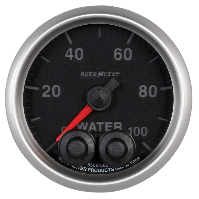 AutoMeter Gauge Water Press 2-1/16in. 100PSI Stepper Motor W/Peak & Warn Elite - 5668
