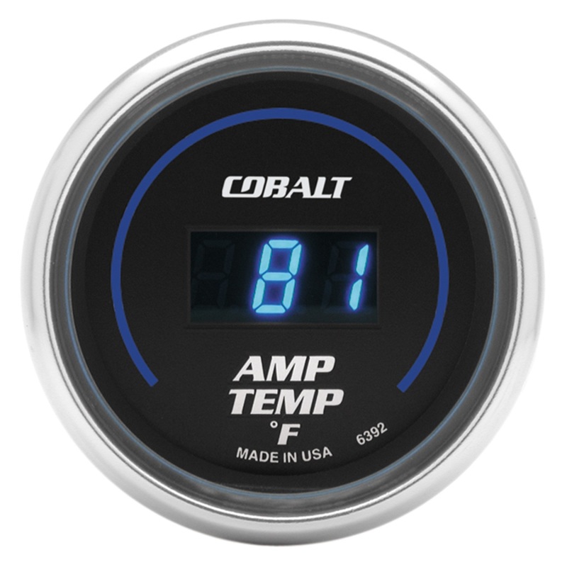 AutoMeter Gauge Stereo Amp Temperature 2-1/16in. 250 Deg. F Digital Cobalt - 6392